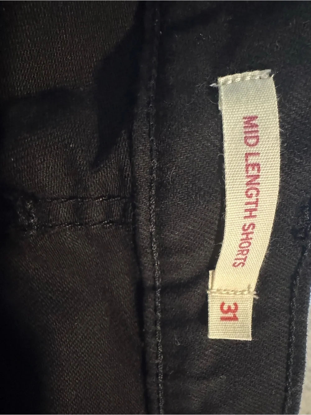 Levi's Black Denim Roll-Cuff Shorts